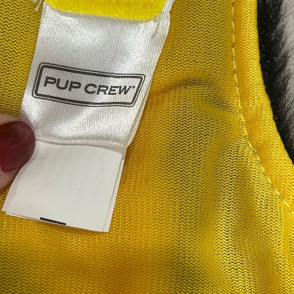 Pup Crew Fuzzy Honey Bumble Bee Dog Costume Vest Halloween Dress Up Size XS/S - Picture 5 of 10